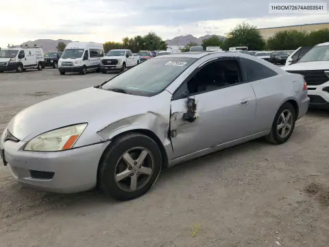 2004 Honda Accord Ex VIN 1HGCM72674A003541 фото 1