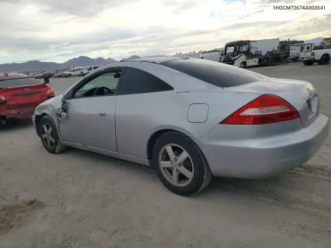 2004 Honda Accord Ex VIN 1HGCM72674A003541 фото 2