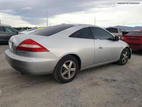 2004 Honda Accord Ex VIN 1HGCM72674A003541 фото 3