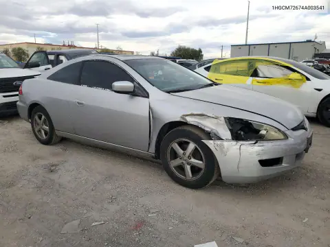2004 Honda Accord Ex VIN 1HGCM72674A003541 фото 4