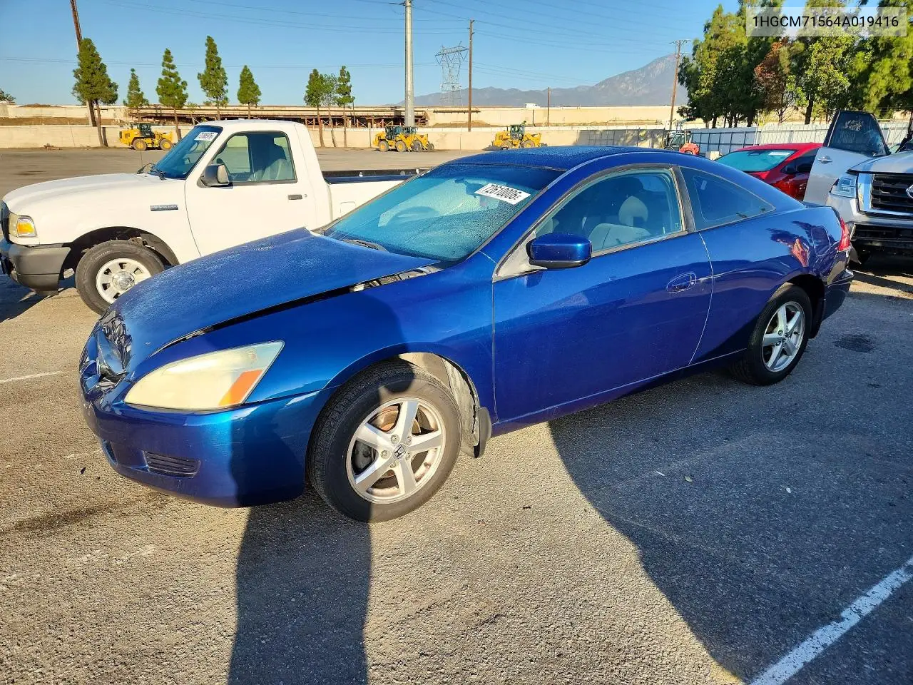 1HGCM71564A019416 Honda Accord 2004 — повреждение Передняя часть, фото до ремонта