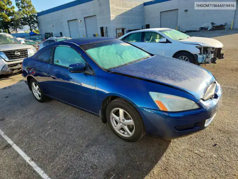 1HGCM71564A019416 — 2004 Honda Accord, фото 4 с аукциона Copart, Передняя часть