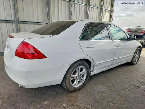 2006 Honda Accord Se VIN 1HGCM56366A157214 фото 3