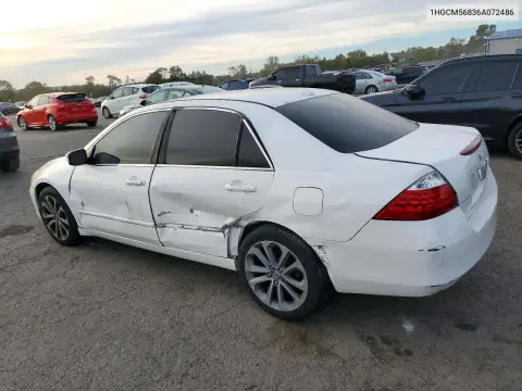2006 Honda Accord Ex VIN 1HGCM56836A072486 фото 2