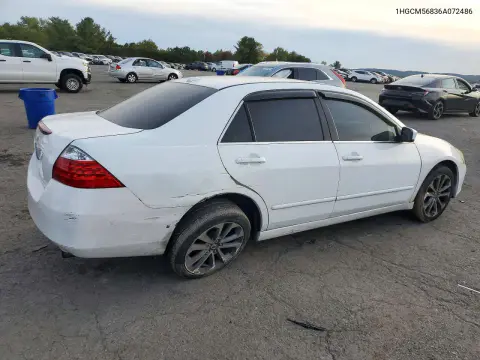 2006 Honda Accord Ex VIN 1HGCM56836A072486 фото 3