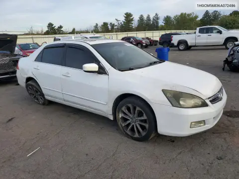 2006 Honda Accord Ex VIN 1HGCM56836A072486 фото 4