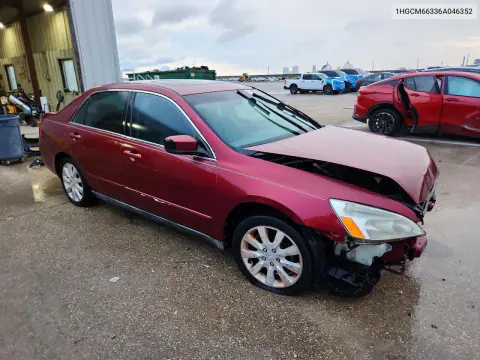 2006 Honda Accord Lx VIN 1HGCM66336A046352 фото 4