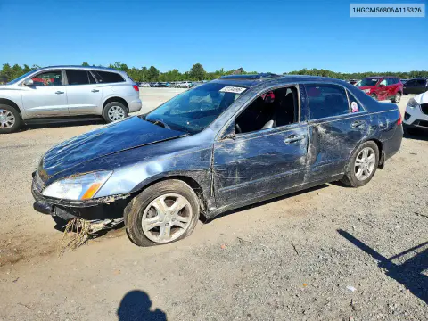 1HGCM56806A115326 — 2006 Honda Accord, Передняя часть, фото до ремонта