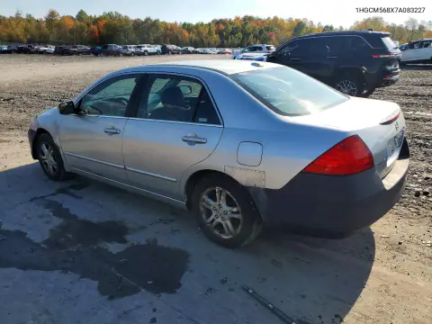 1HGCM568X7A083227 — 2007 Honda Accord, фото 2 с аукциона Copart, Передняя часть