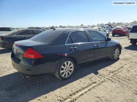 1HGCM66577A098747 — 2007 Honda Accord, фото 3 с аукциона Copart, Задняя часть