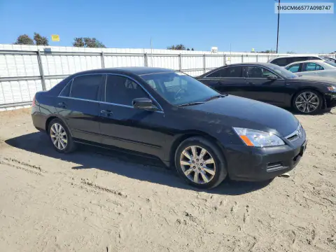 1HGCM66577A098747 — 2007 Honda Accord, фото 4 с аукциона Copart, Задняя часть