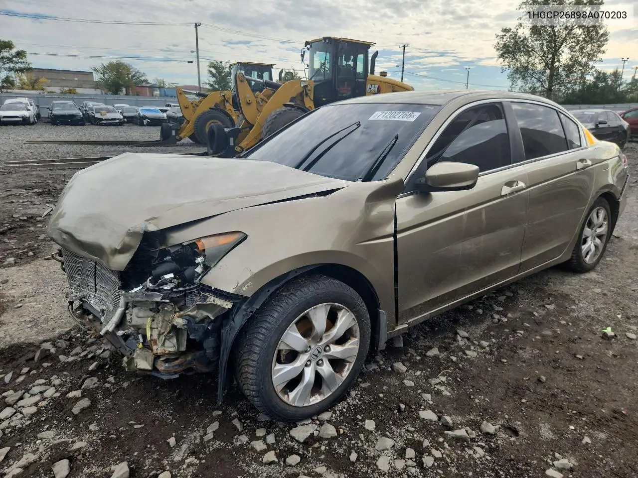 1HGCP26898A070203 Honda Accord 2008 — повреждение Передняя часть, фото до ремонта