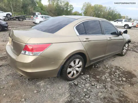 1HGCP26898A070203 — 2008 Honda Accord, фото 3 с аукциона Copart 19.10.2026, Передняя часть