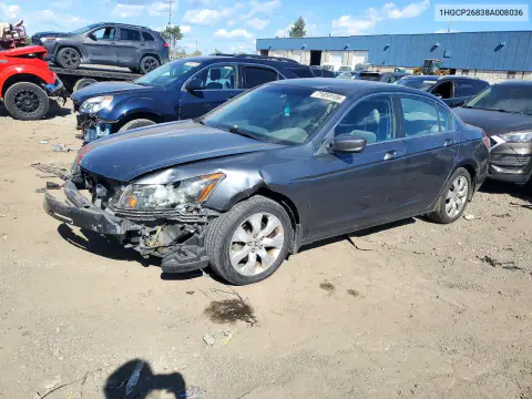 1HGCP26838A008036 — 2008 Honda Accord, Передняя часть, фото до ремонта