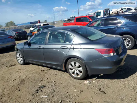 2008 Honda Accord Exl VIN 1HGCP26838A008036 фото 2