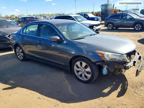 2008 Honda Accord Exl VIN 1HGCP26838A008036 фото 4