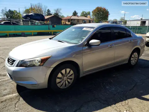 1HGCP26378A124067 — 2008 Honda Accord, Передняя часть, фото до ремонта