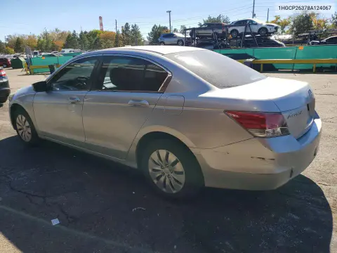 2008 Honda Accord Lx VIN 1HGCP26378A124067 фото 2