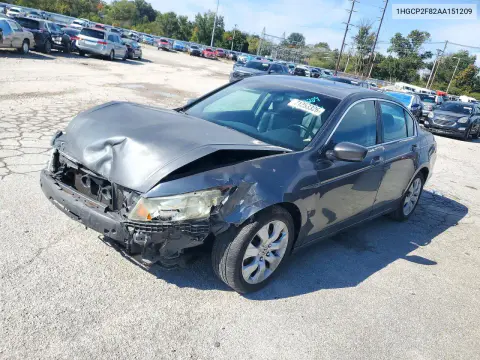 1HGCP2F82AA151209 — 2010 Honda Accord, Передняя часть, фото до ремонта