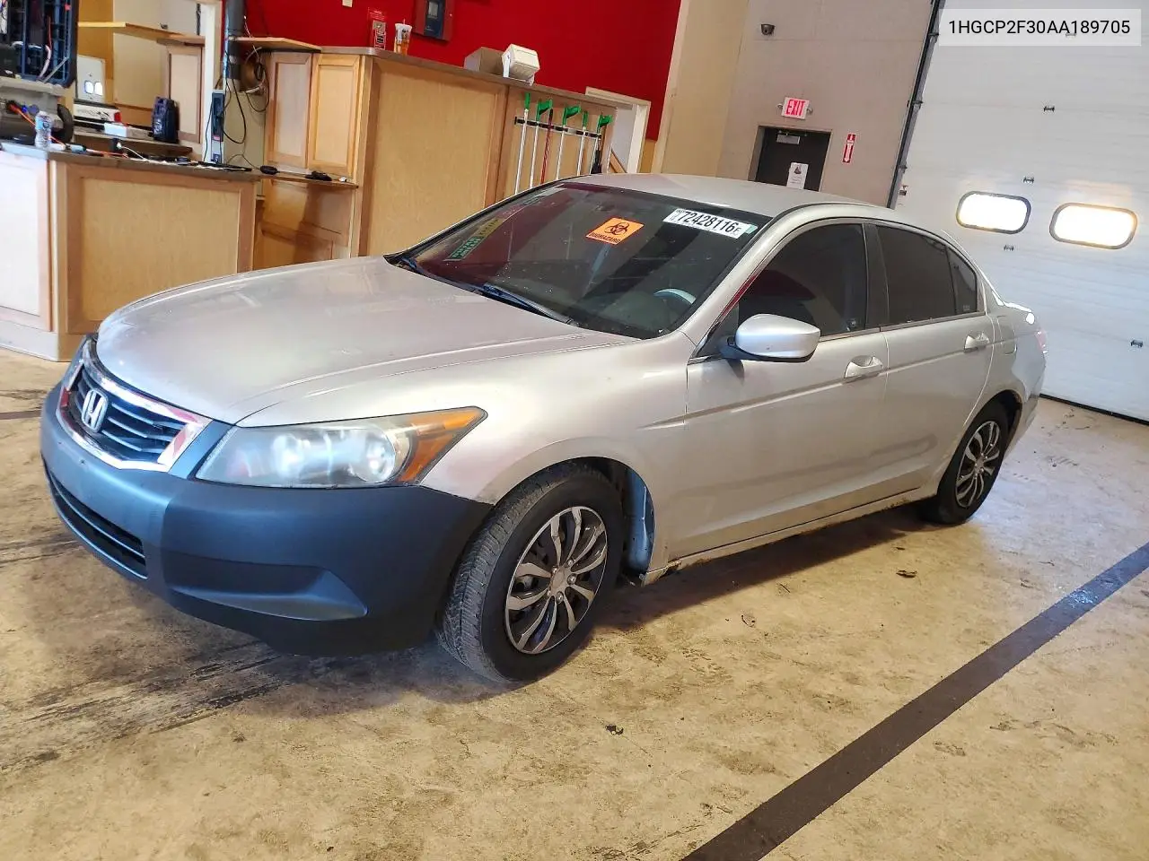 2010 Honda Accord Lx VIN 1HGCP2F30AA189705 фото 1