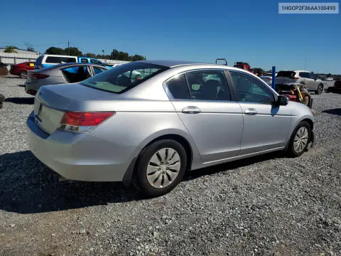 2010 Honda Accord Lx VIN 1HGCP2F36AA100493 фото 3