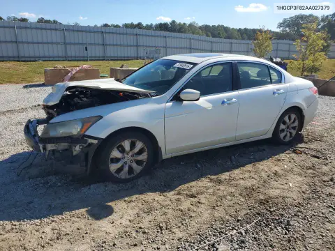2010 Honda Accord Exl VIN 1HGCP3F82AA027379 фото 1