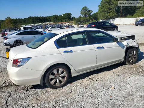 2010 Honda Accord Exl VIN 1HGCP3F82AA027379 фото 3