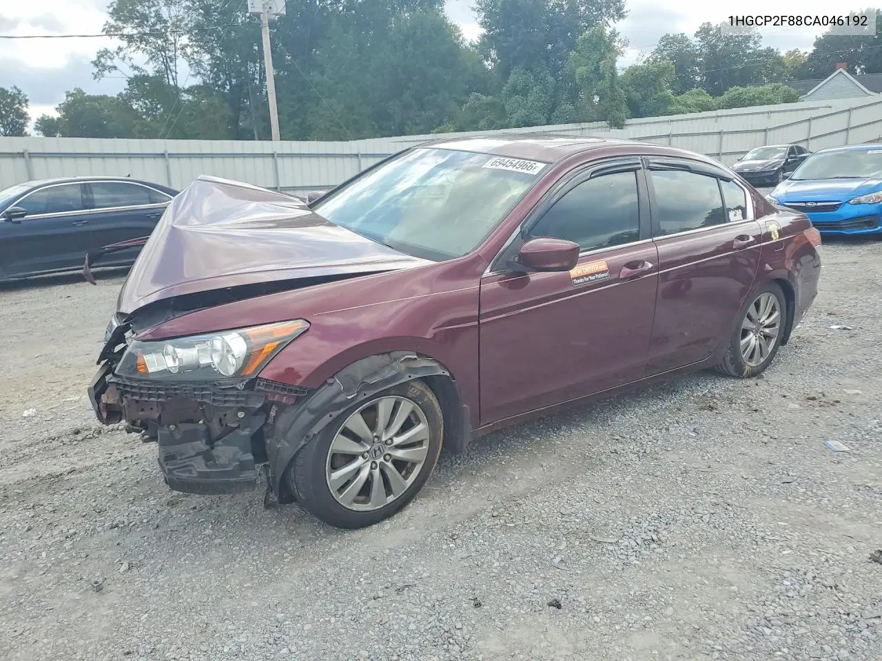 2012 Honda Accord Exl VIN 1HGCP2F88CA046192 фото 1