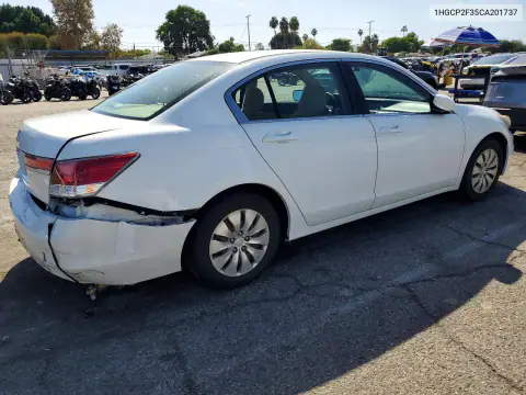 1HGCP2F35CA201737 — 2012 Honda Accord, фото 3 с аукциона Copart, Задняя часть