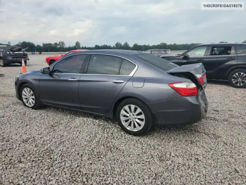 1HGCR3F81DA018378 — 2013 Honda Accord, фото 2 с аукциона Copart, Задняя часть