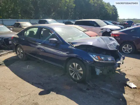 2013 Honda Accord Lx VIN 1HGCR2F32DA070455 фото 4