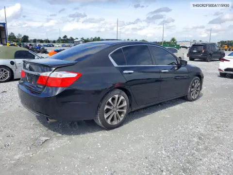 2013 Honda Accord Sport VIN 1HGCR2F50DA115930 фото 3