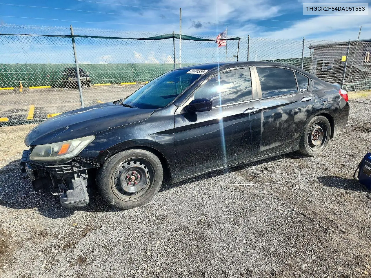 1HGCR2F54DA051553 Honda Accord 2013 — повреждение Передняя часть, фото до ремонта