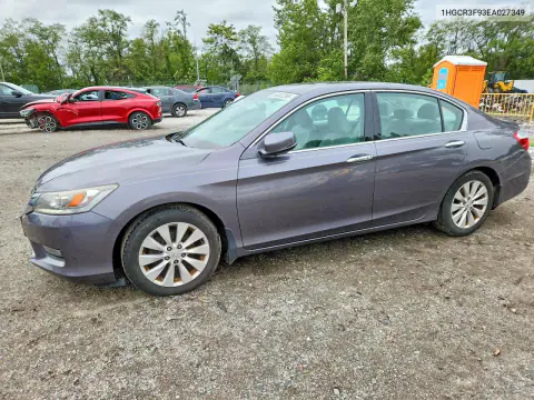 1HGCR3F93EA027349 — 2014 Honda Accord, Задняя часть, фото до ремонта