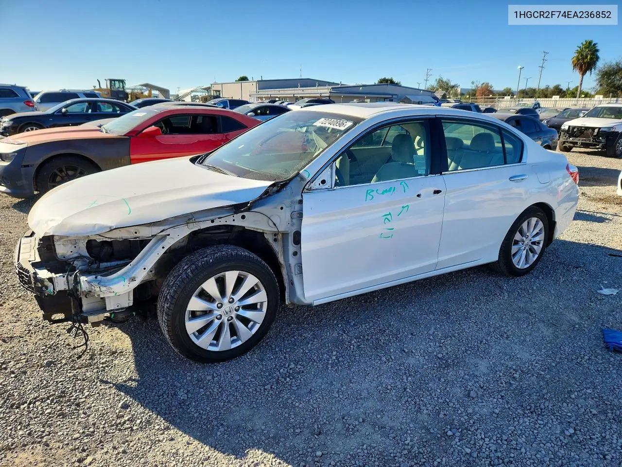 2014 Honda Accord Ex VIN 1HGCR2F74EA236852 фото 1