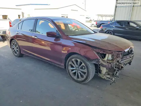 2015 Honda Accord Sport VIN 1HGCR2F51FA176917 фото 4