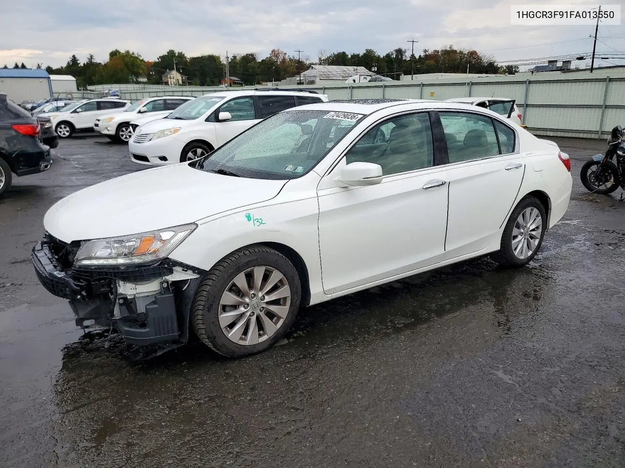 1HGCR3F91FA013550 Honda Accord 2015 — повреждение Передняя часть, фото до ремонта