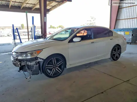 1HGCR2F57GA238564 — 2016 Honda Accord, Передняя часть, фото до ремонта