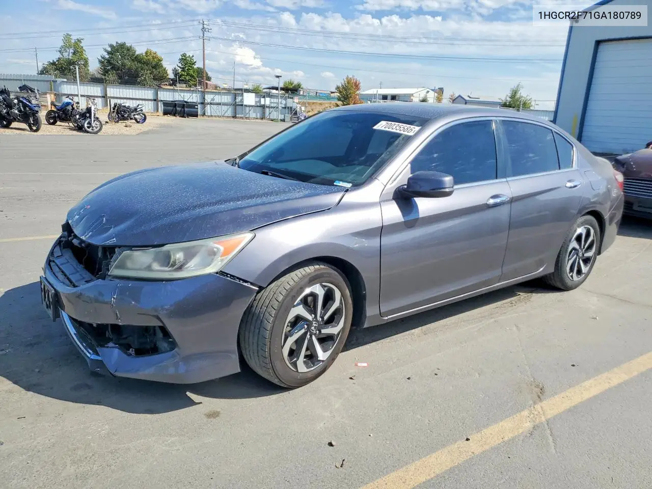 1HGCR2F71GA180789 Honda Accord 2016 — повреждение Передняя часть, фото до ремонта