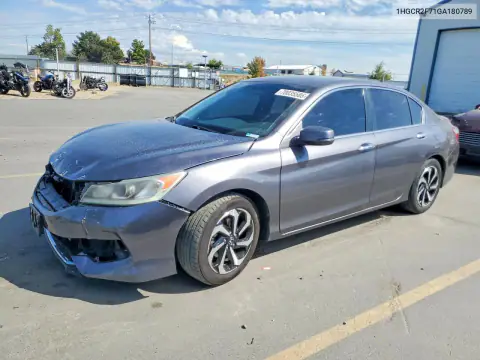 1HGCR2F71GA180789 — 2016 Honda Accord, Передняя часть, фото до ремонта
