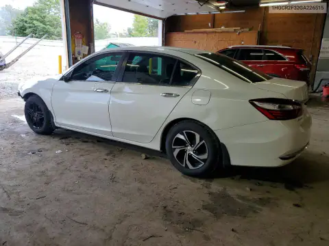 1HGCR2F32GA226515 — 2016 Honda Accord, фото 2 с аукциона Copart, Передняя часть