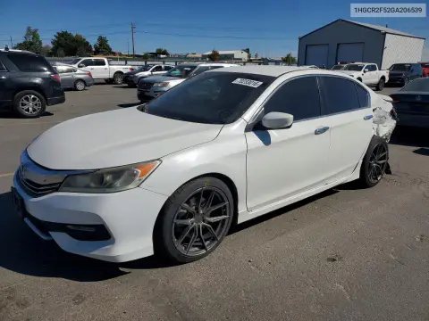 1HGCR2F52GA206539 — 2016 Honda Accord, Задняя часть, фото до ремонта