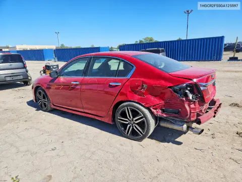 2016 Honda Accord Sport VIN 1HGCR2F55GA125597 фото 2