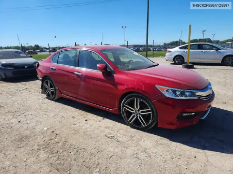 2016 Honda Accord Sport VIN 1HGCR2F55GA125597 фото 4
