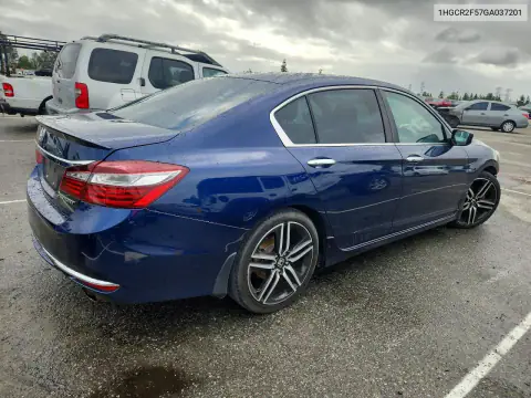 1HGCR2F57GA037201 — 2016 Honda Accord, фото 3 с аукциона Copart 20.10.2026, Передняя часть