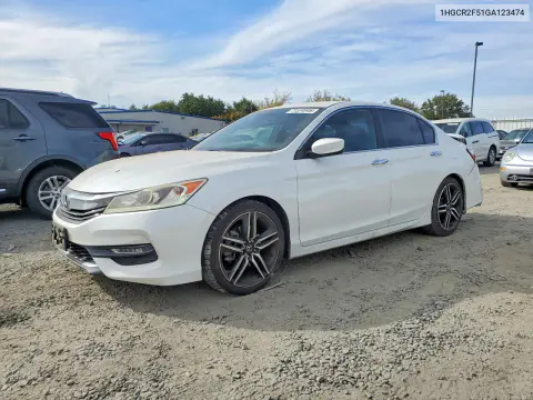 1HGCR2F51GA123474 — 2016 Honda Accord, Задняя часть, фото до ремонта