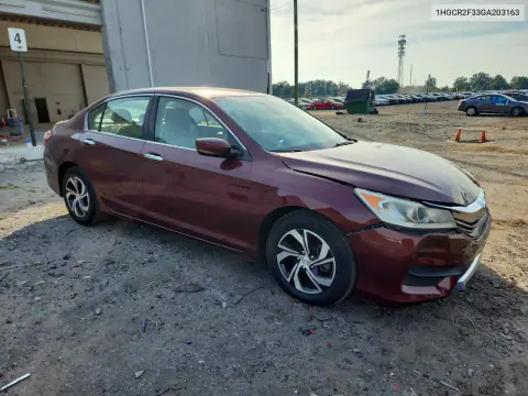 1HGCR2F33GA203163 — 2016 Honda Accord, фото 4 с аукциона Copart, Передняя часть