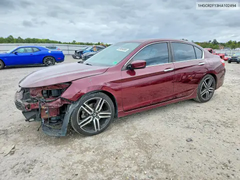 1HGCR2F13HA102494 — 2017 Honda Accord, Передняя часть, фото до ремонта