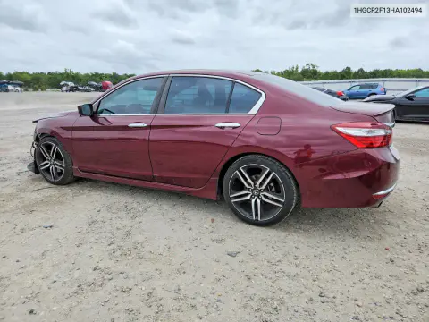 2017 Honda Accord Sport Special Edition VIN 1HGCR2F13HA102494 фото 2