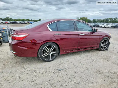 2017 Honda Accord Sport Special Edition VIN 1HGCR2F13HA102494 фото 3